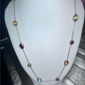 Elegant Multi-Color Gemstone Necklace